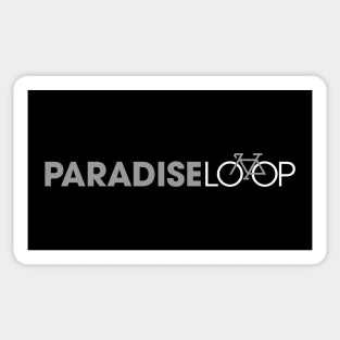 Paradise Loop grey with bike Sticker